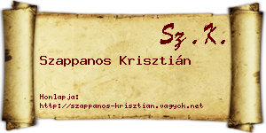 Szappanos Krisztián névjegykártya