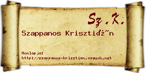 Szappanos Krisztián névjegykártya